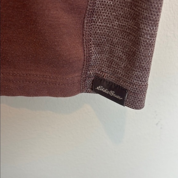 Eddie Bauer Brown Polo Shirt Classic Knit Design - Picture 4 of 6